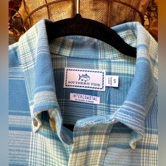 Southern Tide NWT men’s lightweight soft flannel long sleeve shirt size Small - Picture 3 of 5